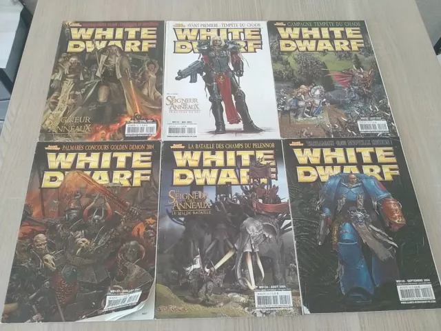 Lot 6 Revues WHITE DWARF Numéros 120 À 125 magazines Games Workshop  !!!!!!!!!!!