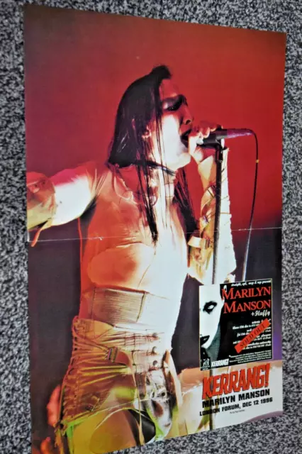 MARILYN MANSON A3 size glossy mag DOUBLE SIDED art poster 2