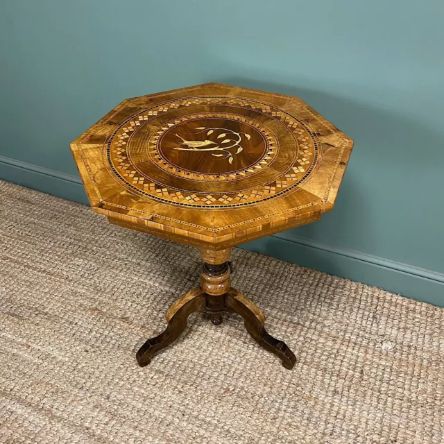 Spectacular Inlaid Antique Victorian Walnut Centre Table