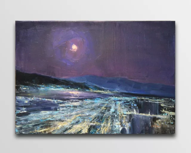 Seascape painting Original art Impressionism Oil on canvas by S. Chernyakovsky