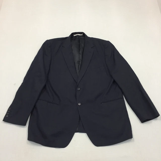 M S 100 LINEN Mix Blazer Jacket Mens 48In Suit Jacket 2 Button Blue 48 Long 27.99 PicClick UK