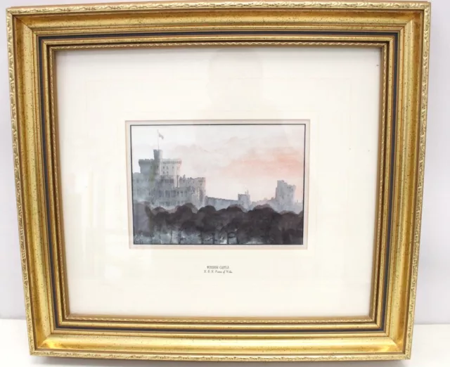 H.R.H. PRINCE OF WALES (Charles) Watercolour Painting Print FRAMED - A27