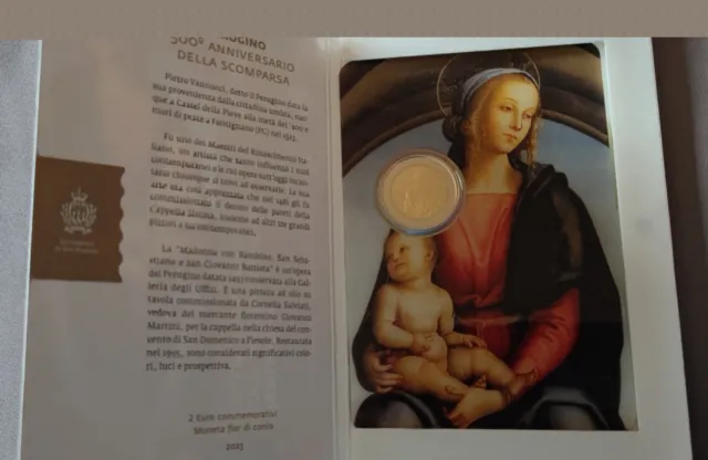 2 Euro San Marino 2023 "500 Todestag Perugino" BU, NEU und sofort lieferbar