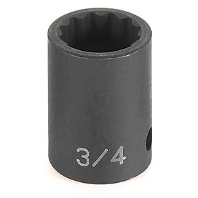 1/2" Drive x 24mm Standard - 12 Point 2124M Grey Pneumatic 2124M 0 Metal