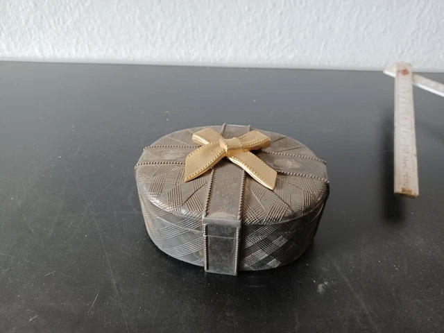 Dose versilbert,  mit Deckel,  Schmuckkästchen Schmuckdose