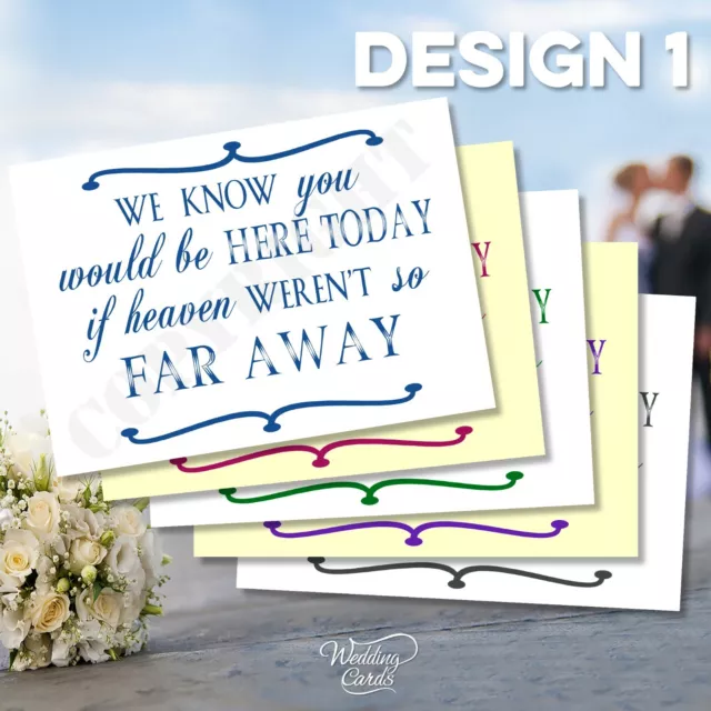 Memory Wedding Sign Card Remembering Loved Ones Decoration Heaven Love Remember