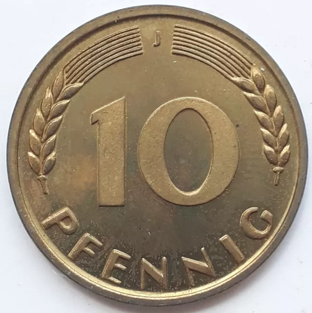 Bund, 10 Pfennig 1950 J, J. 383, PP -------- 12/23