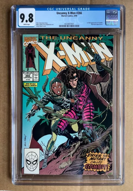 X-men # 266 cgc 9.8 Stan Lee, 1 st Gambit, Kubert Claremont White pg