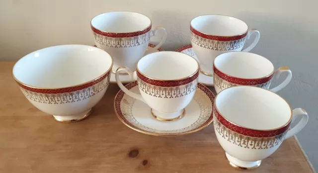 Royal Grafton Majestic Red Bone China Tea Cup and Saucer