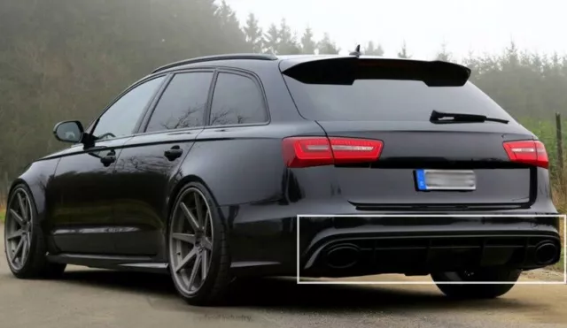 Diffusor für Audi A6 4G Spoiler Heckansatz Limousine Avant Gitter S-Line C7 RS6