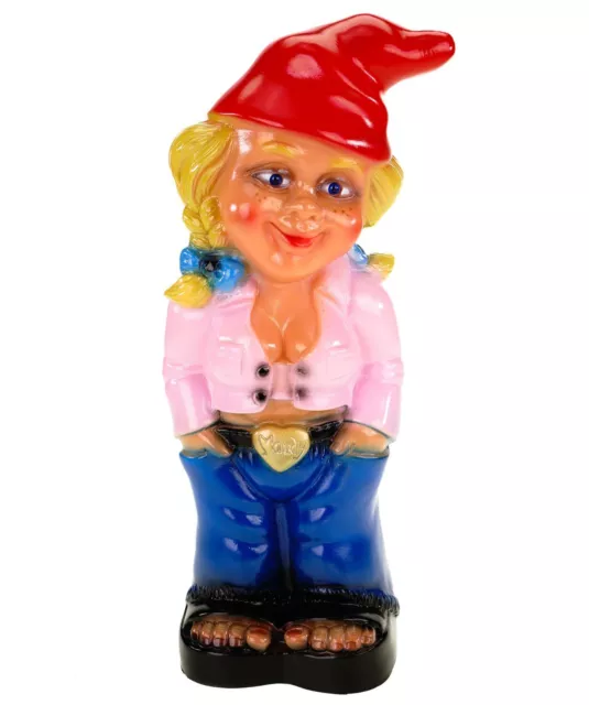 Gartenzwerg Mandy Pink Zwergenfrau PVC Zwerg Figur Made in Germany Zwerg