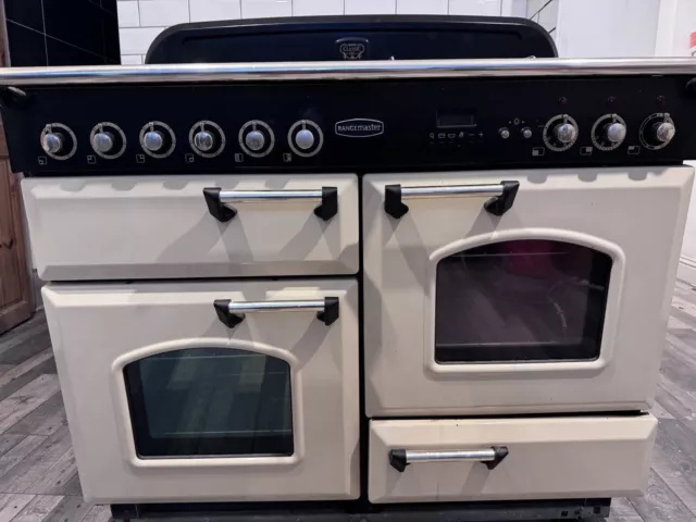 Rangemaster 110 Classic Cream/Chrome Electric Cooker - DELIVERY AVAILABLE