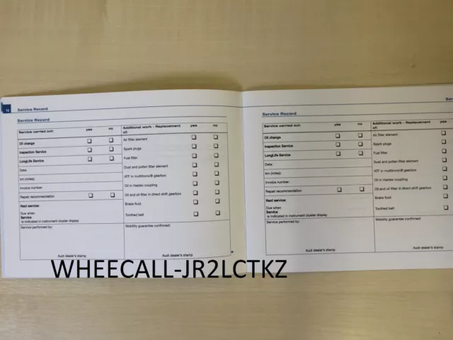 Audi Q5 Service Book Genuine Brand New For All Models Petrol And Diesel Q3 Q2.. 3