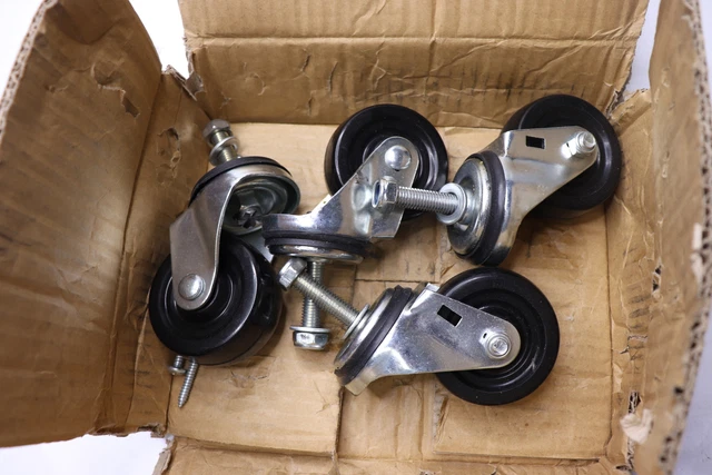 (4-Pk) Vestil Multi-Purpose Drum Quad Dolly 900 lbs Cap. - Wheels Only