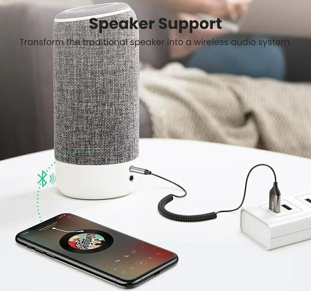 Adaptateur UGREEN Aux vers Bluetooth 5.0 Récepteur Bluetooth 3,5 mm pour...