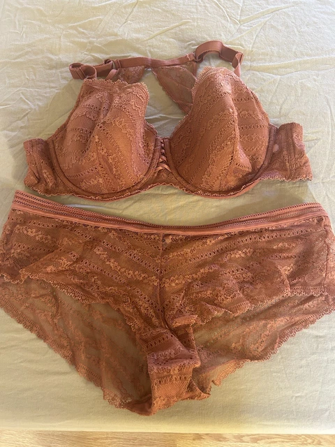 Ensemble Lingerie NTN - Soutien-gorge Balconnet 105C & Culotte XL - Rouge - Neuf Avec étiquettes