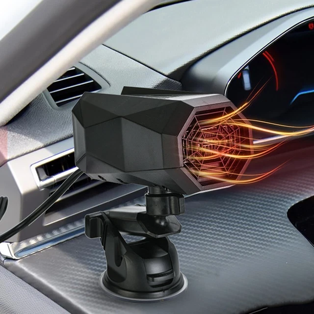 12V 150W car-Heater Portable Suction-Shape Chauffage Ventilateur 360° Defogging