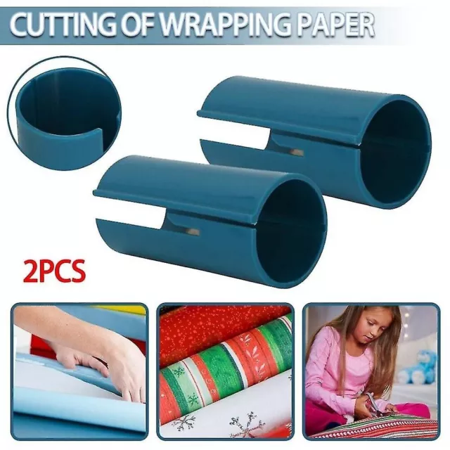 Christmas Wrapping Paper Cutter Tool Tube, Sliding Gift Wrap Cutter,Kraft  Paper