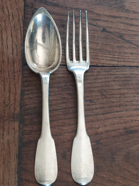VINTAGE - COUVERTS en métal argenté avec 2 poinçons Centaure Ercuis EUR