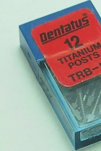 Dentatus Dental Screw Posts S1 Refill Box 12 posts (Titanium) Short Sweden