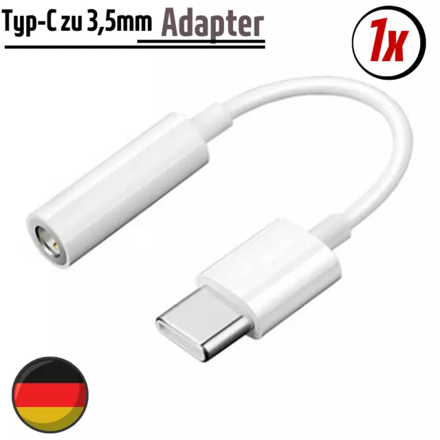 USB Typ C auf zu Aux 3,5mm Klinke Kopfhörer Audio Adapter für Hand Weiß