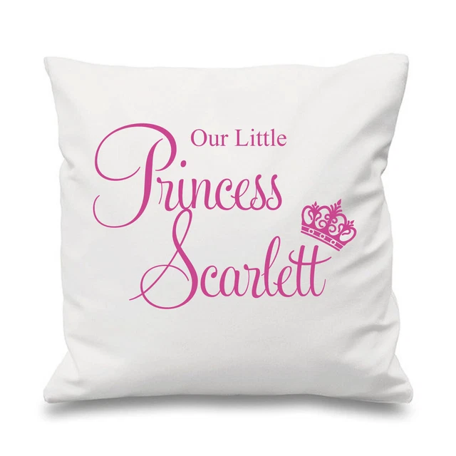 Copricuscino principessa personalizzata 60 secondi Makeover bianco 16"" x 16"" O