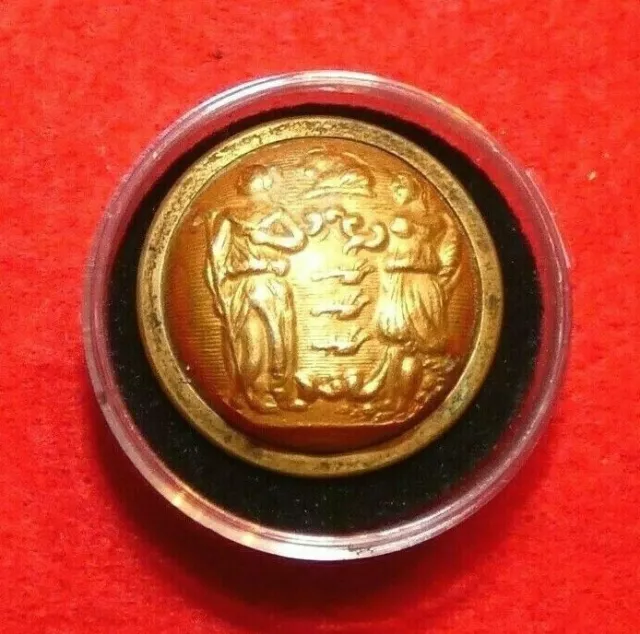 RARE Civil War New Jersey State Militia Staff Coat Button