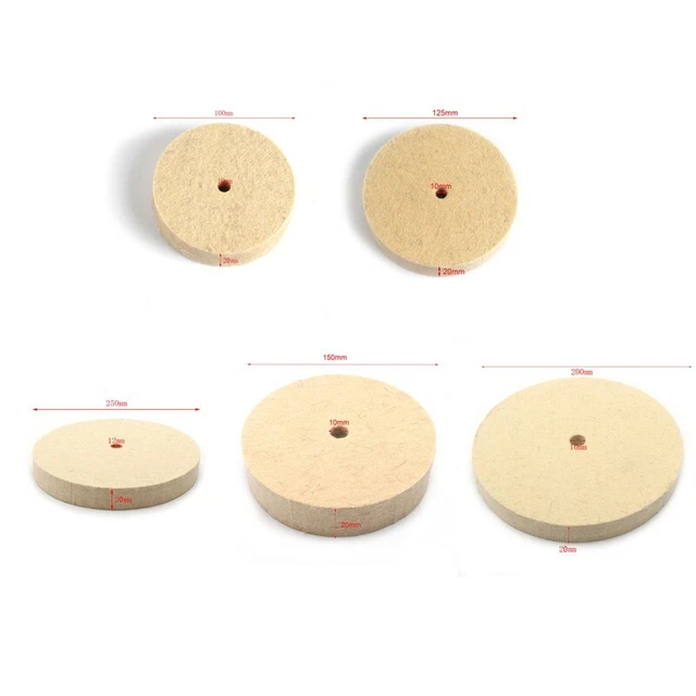 Useful Accessories Durable Polishing Wheel Replacement Wool Felt Beige