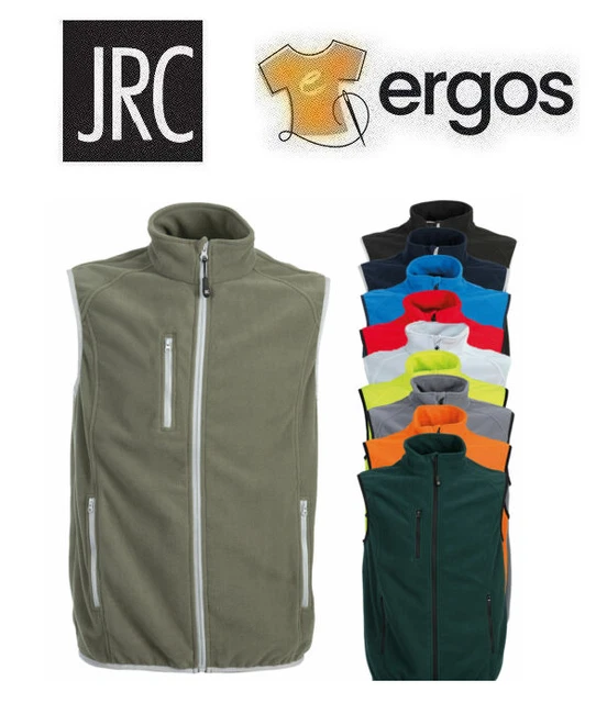 JRC James Ross Micro Pile Felpa Zip Intera PRAGA da Uomo Smanicato Senza Maniche
