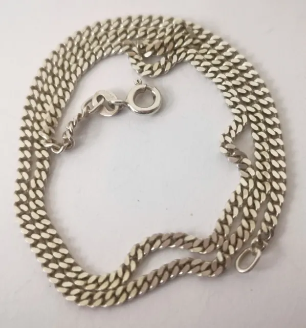 Vintage Unisex 925 Sterling Silver Curb Link Chain 6.2g Necklace 16"5'