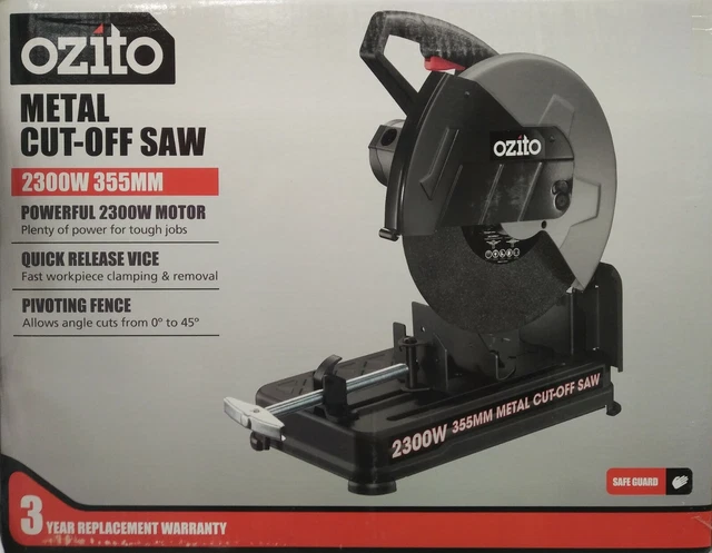 OZITO HEAVY DUTY 355mm 2300W Metal Steel Cut Off Drop Chop Mitre