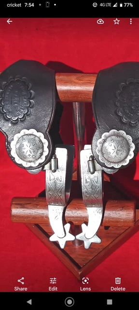 Spurs Early August Buermann Star Steel Silver Mark Utah Straps