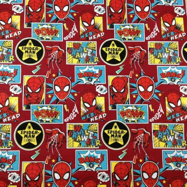 1/4 yard (9" x 44") MARVEL Spiderman Outside the Box - 100% Cotton Fabric