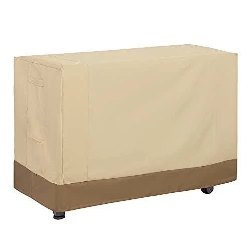 52 Inch Outdoor Prep Table Cover Portable Outdoor Table and Storage Cabinet