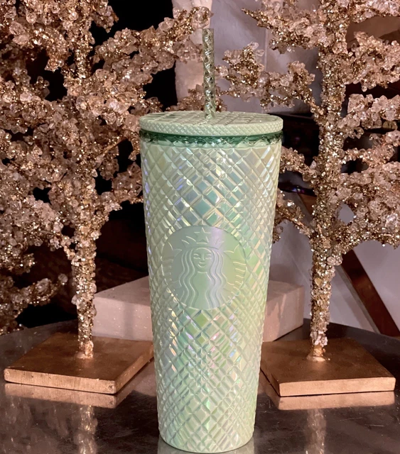 🌺NWT STARBUCKS SUMMER 2024 Iridescent Mint Jade Green Jewel Venti