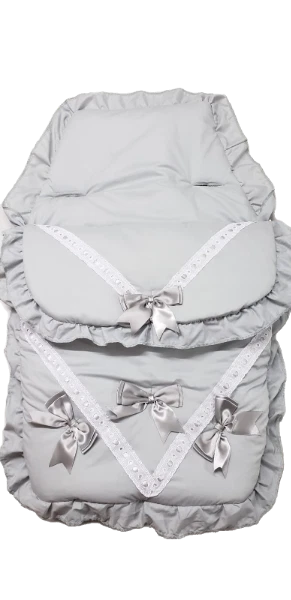 Fußmuff / Gemütliche Zehen / Buggy / Kinderwagen / Kinderwagenfutter - Schleifen