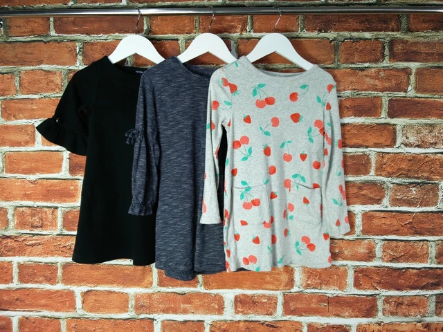 Girls Bundle Age 3-4 Years Next Gap Smart Comfy Dress Set X3 Strawberry 104Cm