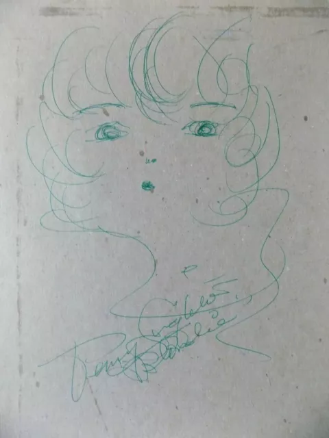 PENNY SIGNLETON AUTOGRAPH Blondie/Jetson Hand Drawn SIGNED Self Image Sketch