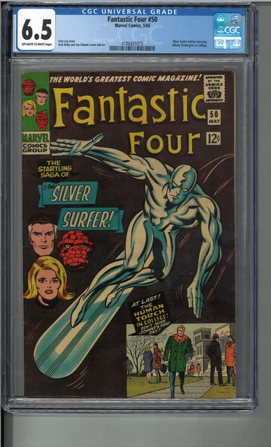 FANTASTIC FOUR #50 CGC 6.5 MARVEL COMICS 1966 Silver Surfer v. Galactus!