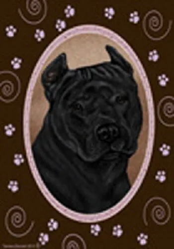 Paws Garden Flag - Black American Pit Bull Terrier 174071