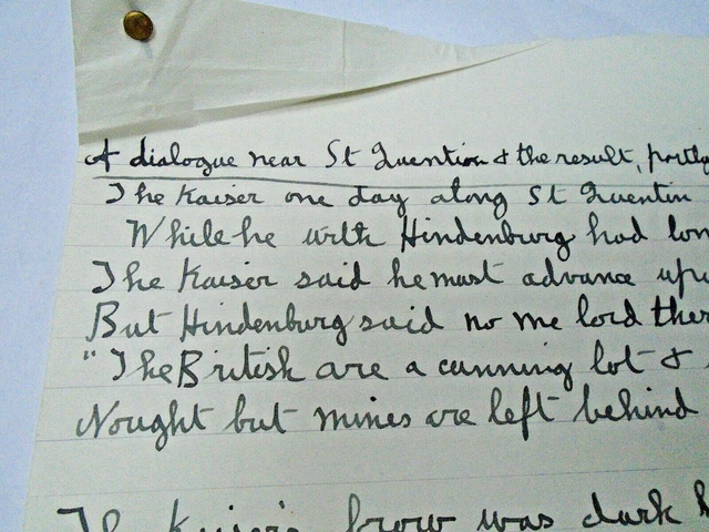 WW1 WAR POET /POEM / ODE  KAISER  MANUSCRIPT POEM  MARCH 1918 possibly Cecil fam