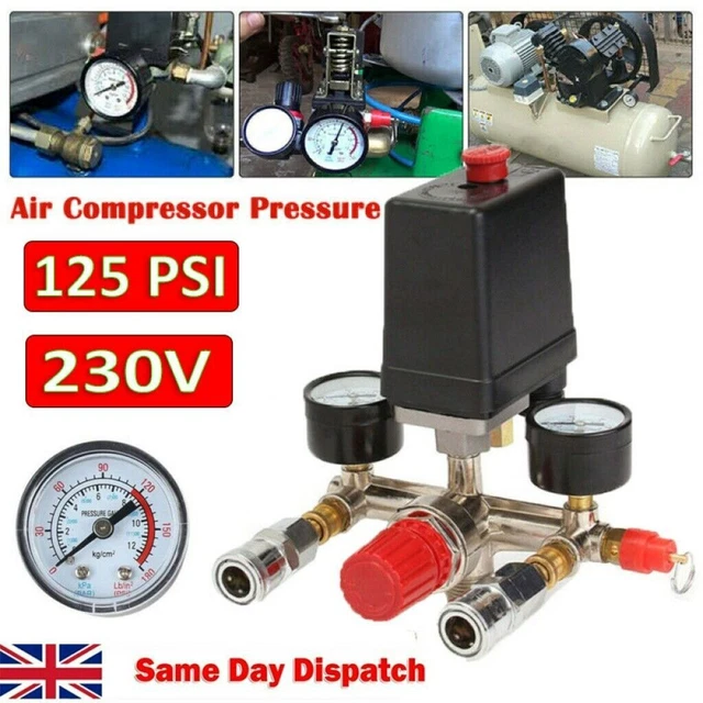 ADJUSTABLE PRESSURE SWITCH Air Valve Manifold Compressor Switch £19.91
