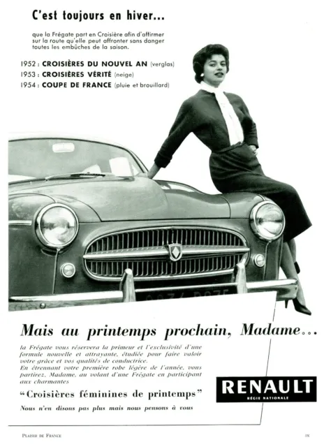 1955 Renault la Frégate Antique Car Advertisement from Magazine