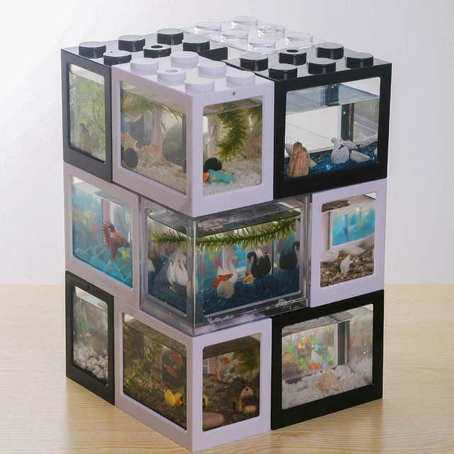 USB Mini Fish Tank Small Aquarium Betta Aquarium Office 1 Desktop K7U7 T3Z4 5