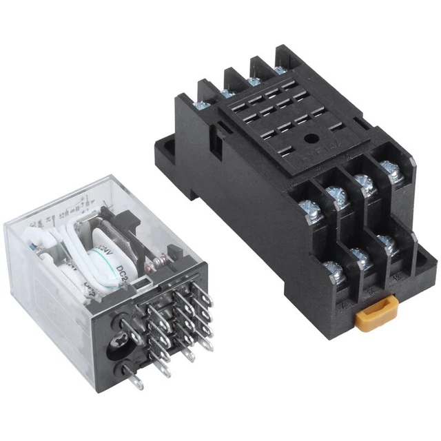 DC 24V Coil Volt 4PDT 14 Pin Terminal Electromagnetic Relay HH54P Z1L8
