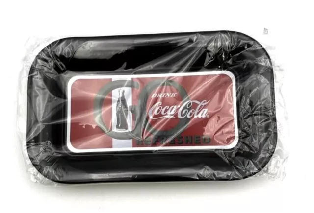Coca Cola GO REFRESHED  Small Tin Tray /  Coke DRINK Coca Cola IN BOTTLES - NEW