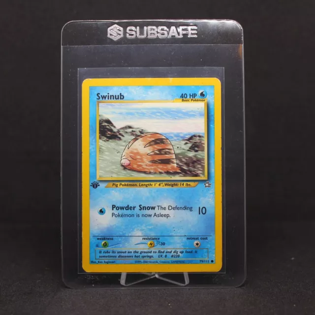 🌟 1st Edition Swinub | Neo Genesis 79/111 | Moderately Played VG | WOTC 🌟