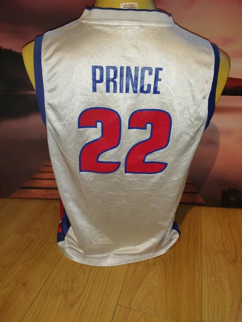 NBA TAYSHAUN PRINCE Detroit Pistons Basketball Jersey Size Large