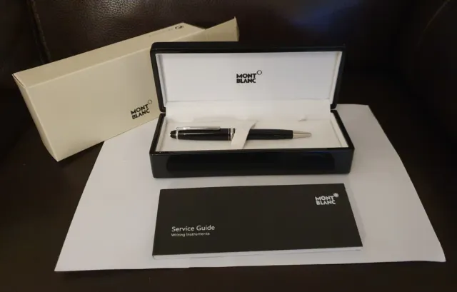 Montblanc Mont Blanc Meisterstuck Platinum Trim Ballpoint Pen New & Boxed