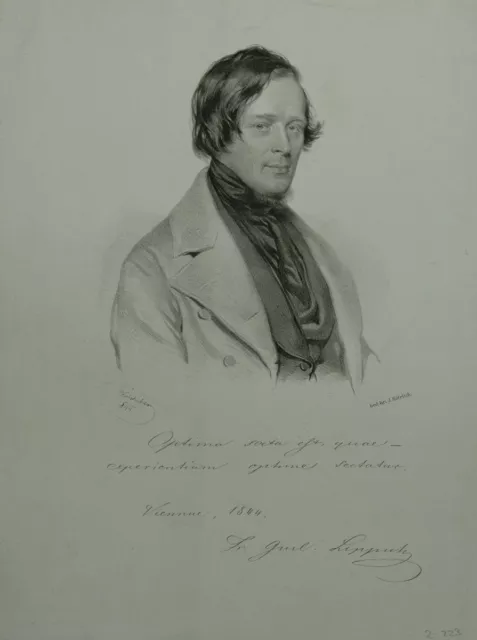 Portrait. Halbfigur nach halbrechts. Lithographie von Kriehuber. Lippich, Franz